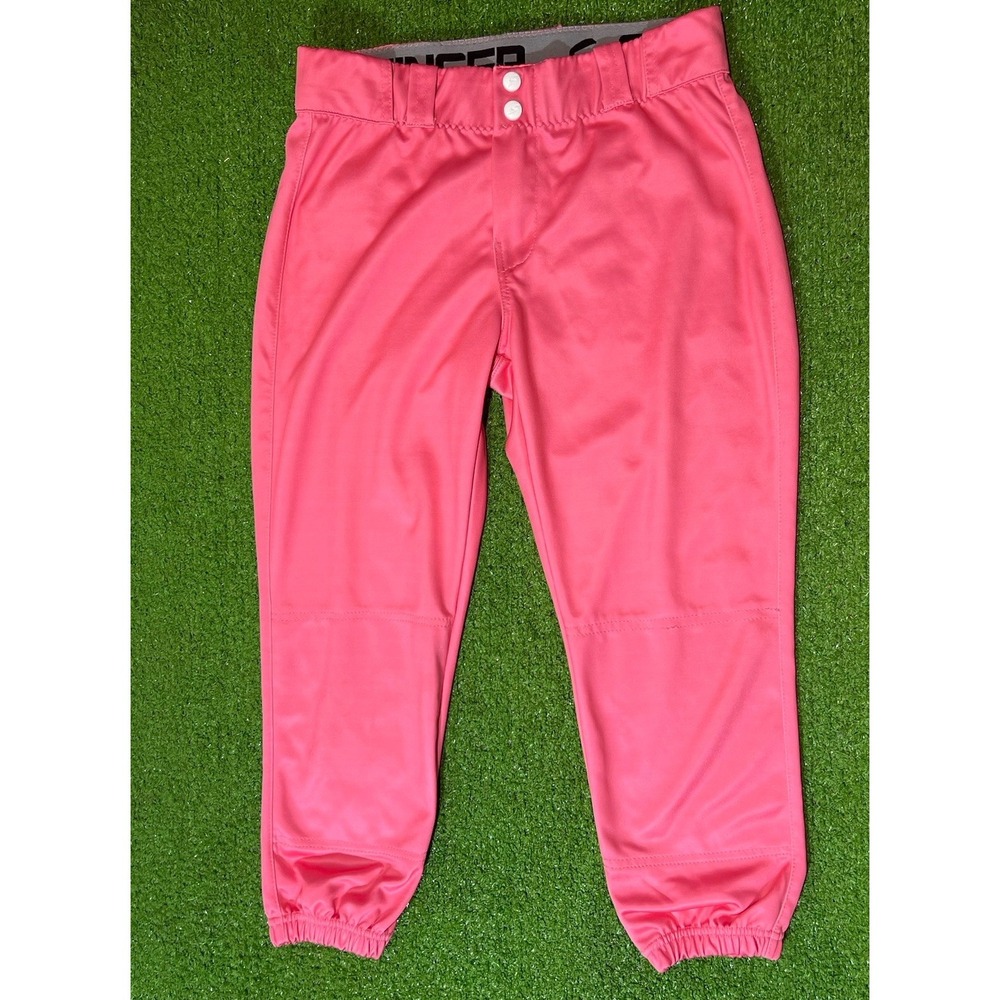 Hot Pink Softball Pants Girl's XL Closed Hem Knickers Dbl Knee Stinger Brand EUC